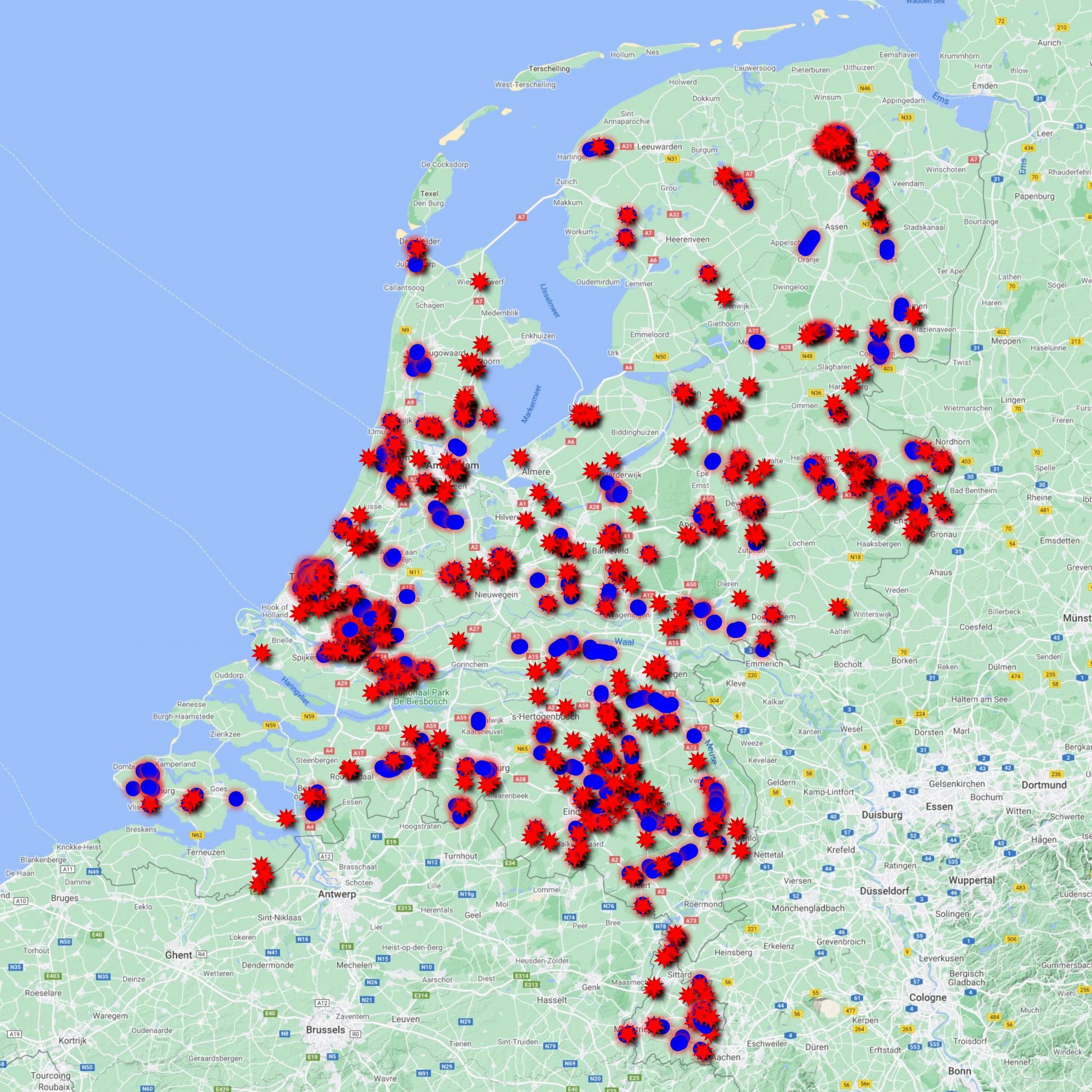 kaart meetdata